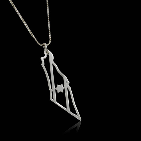 שרשרת תליון מפת ארץ ישראל