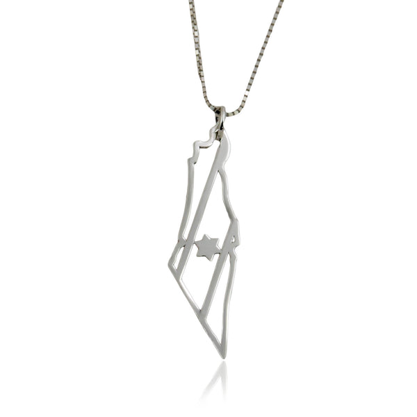 שרשרת תליון מפת ארץ ישראל