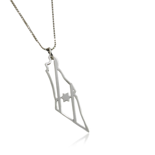 שרשרת תליון מפת ארץ ישראל