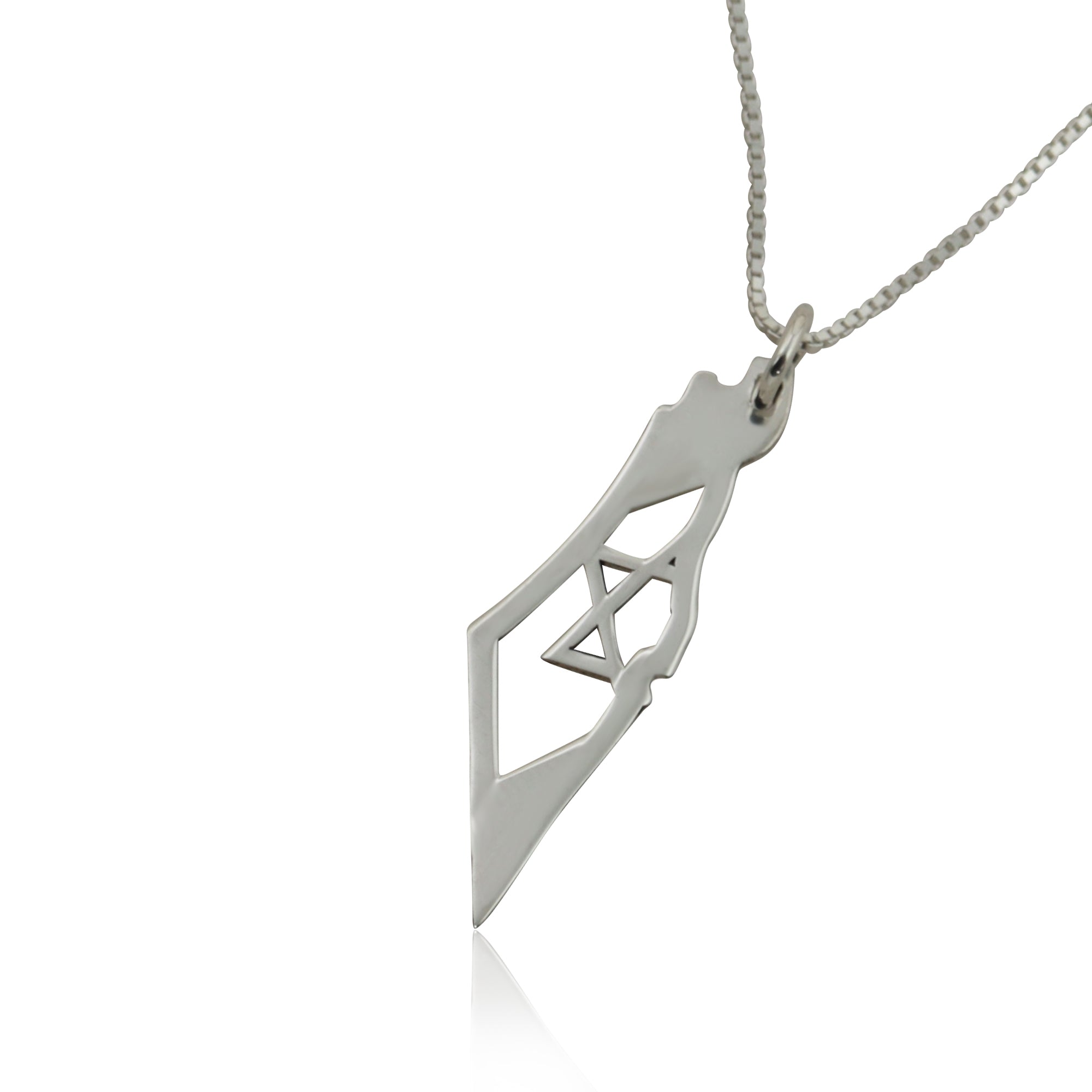 שרשרת ארץ ישראל עם מגן דוד