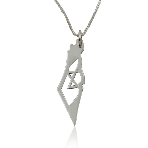 שרשרת ארץ ישראל עם מגן דוד