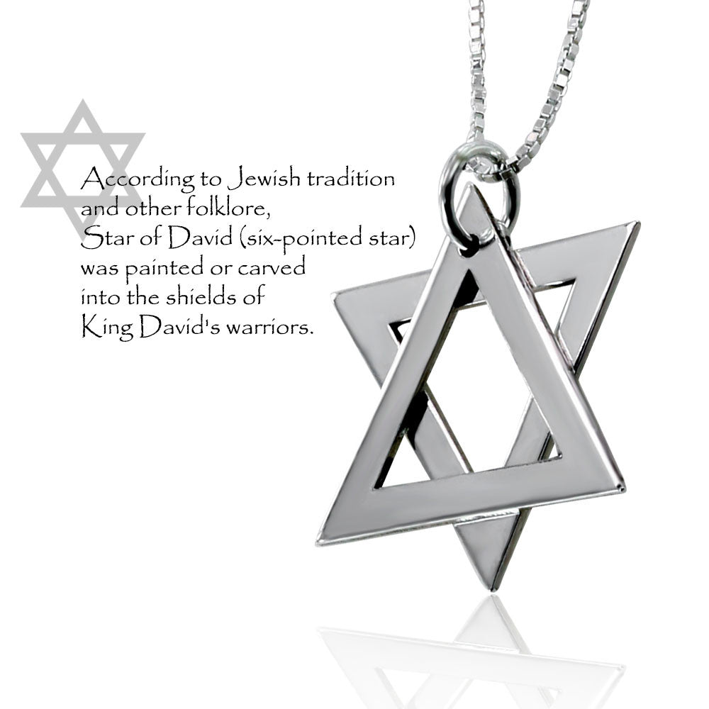 שרשרת לגבר מגן דוד מכסף