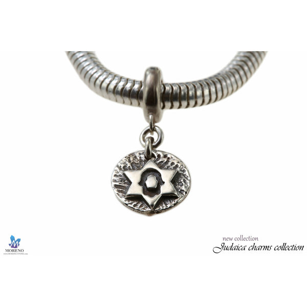 צ'ארם לצמיד חמסה ומגן דוד מכסף אמיתי 925