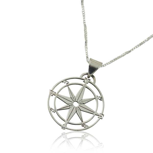 שרשרת מצפן מכסף