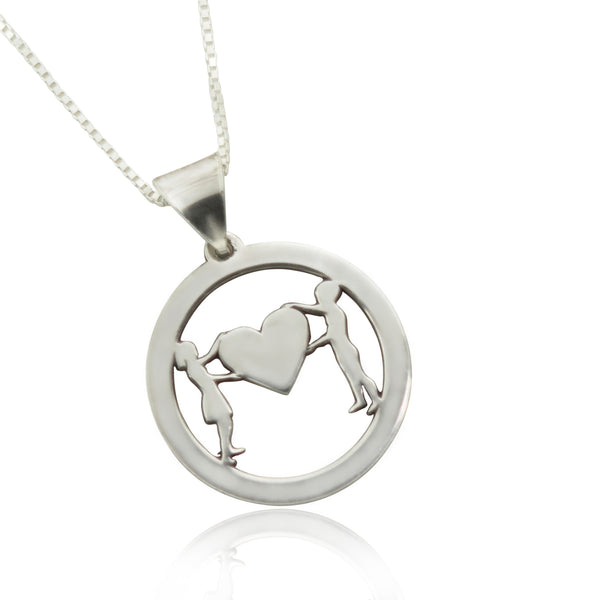 תליון לב מכסף