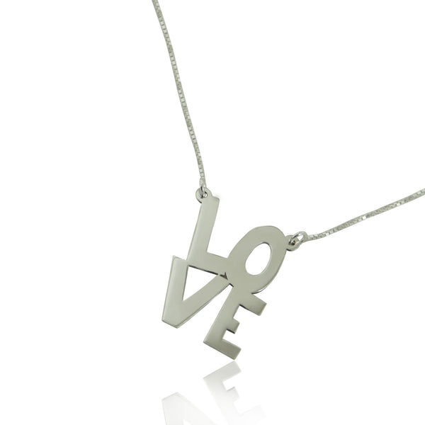 שרשרת ותליון love מכסף