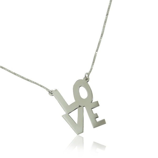 שרשרת love לאישה מכסף