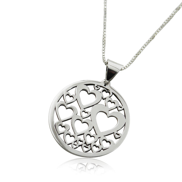 שרשרת לבבות לאישה