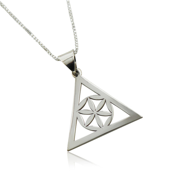 שרשרת ותליון פרח החיים מכסף