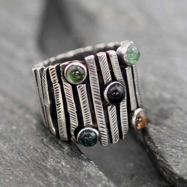 טבעת טורמלין בעבודת יד