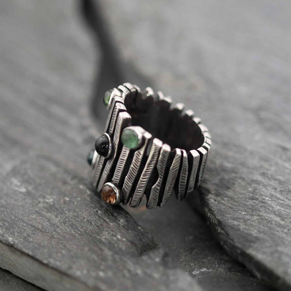 טבעת טורמלין בעבודת יד