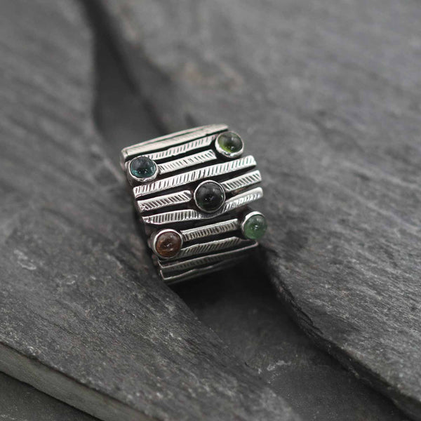 טבעת טורמלין בעבודת יד