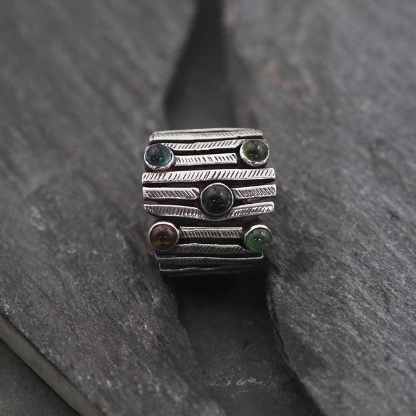 טבעת טורמלין בעבודת יד