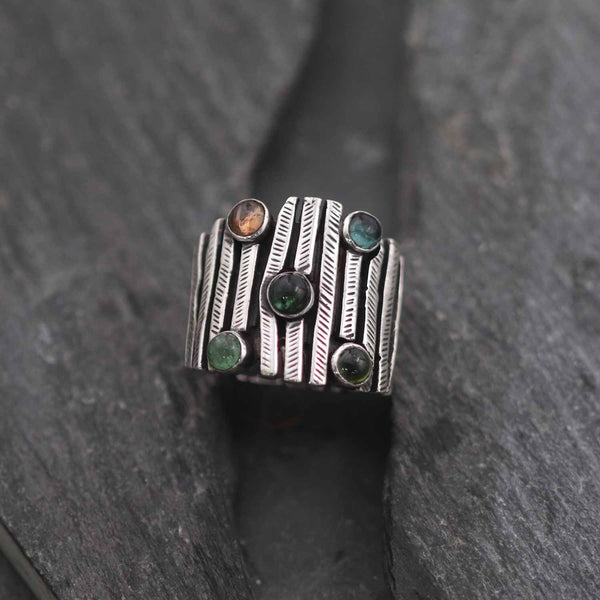 טבעת טורמלין בעבודת יד