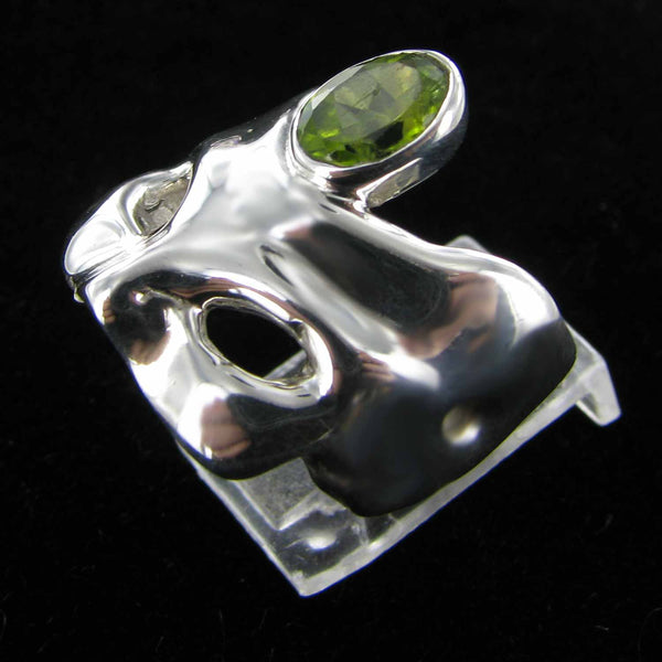 טבעת כסף עם אבן