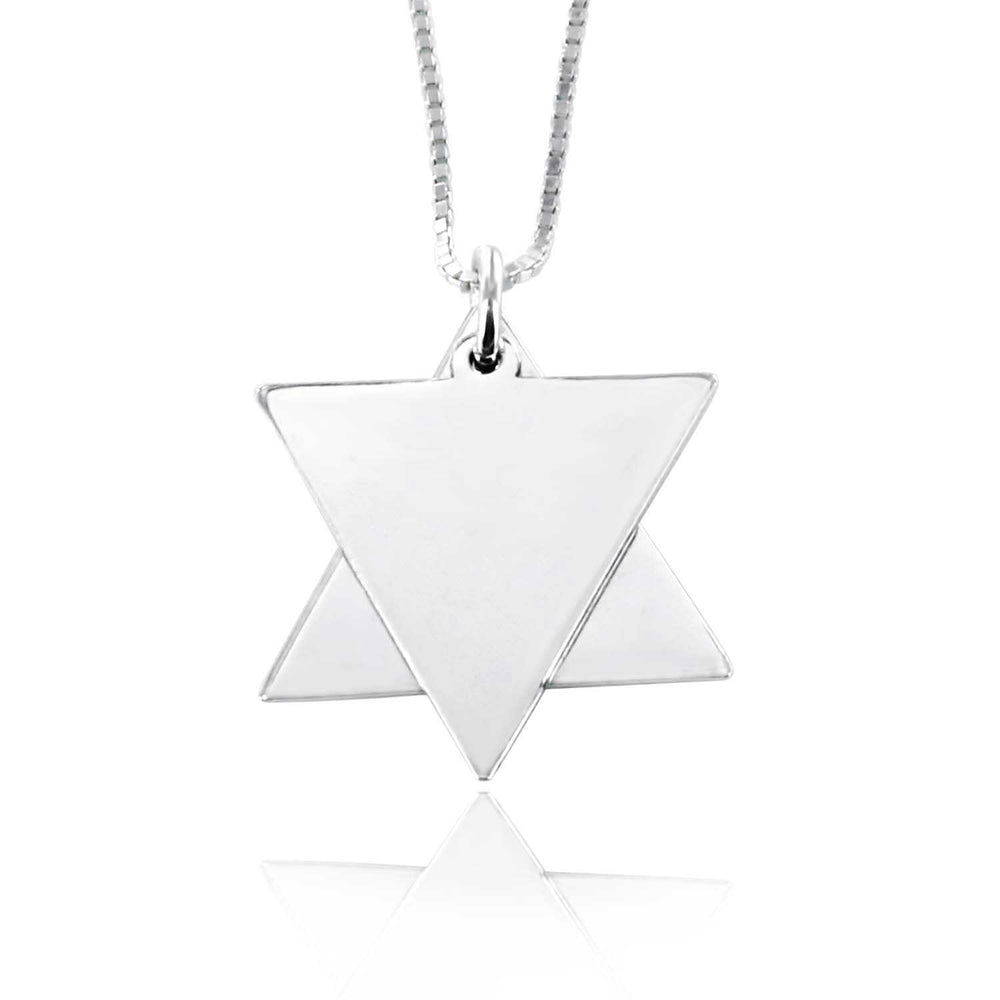 שרשרת כסף לגבר - ותליון מגן דוד