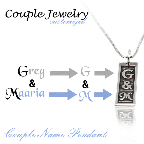 תליון חריטה אישית לבני זוג