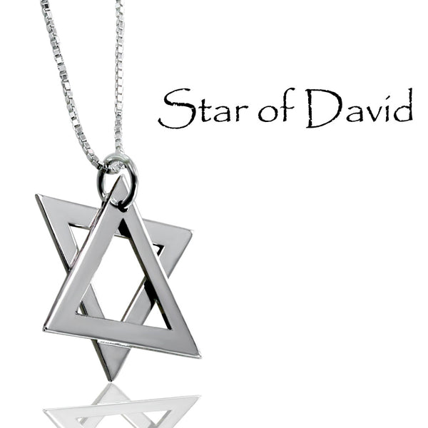 שרשרת מגן דוד מכסף אמיתי 925