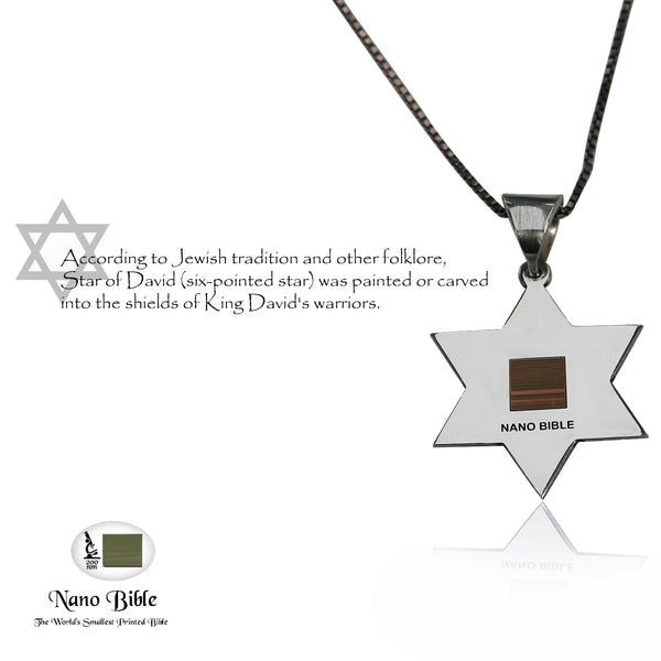שרשרת ותליון מגן דוד וציפ ננו בייבל